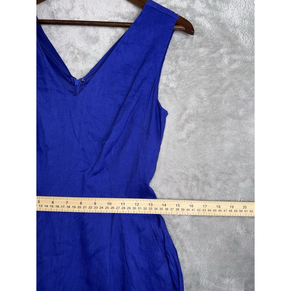 Antonio Melani Women's Jumpsuit Sleeveless Tie Waist Royal Blue Wide Leg Size‎ 2 - Picture 4 of 12